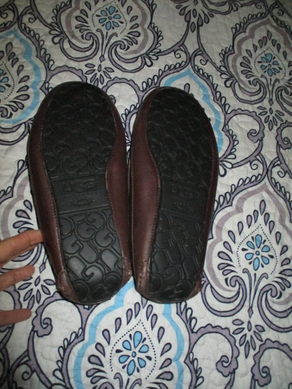 UGG Byron 5161 Men's 11 Moccasin Driving Loafer Slippers Brown Leather Sheepskin